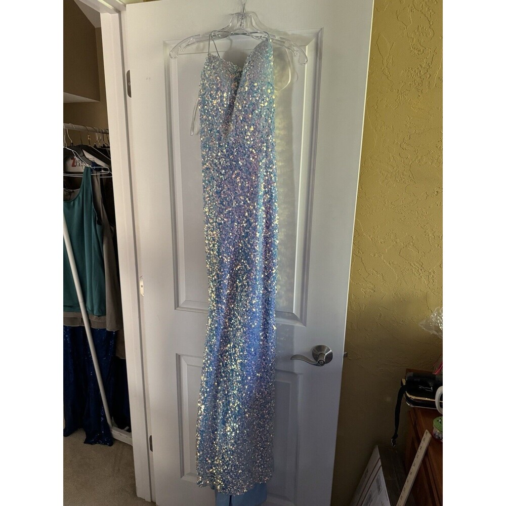 2Cute Sequin Lace-Up‎ Back Dress Women’s Size 6 Formal Long New Year’s Eve - Picture 4 of 13